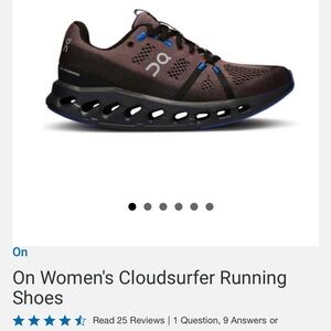 Great condition. Gently used. On Womens Cloudsurfer running shoes.